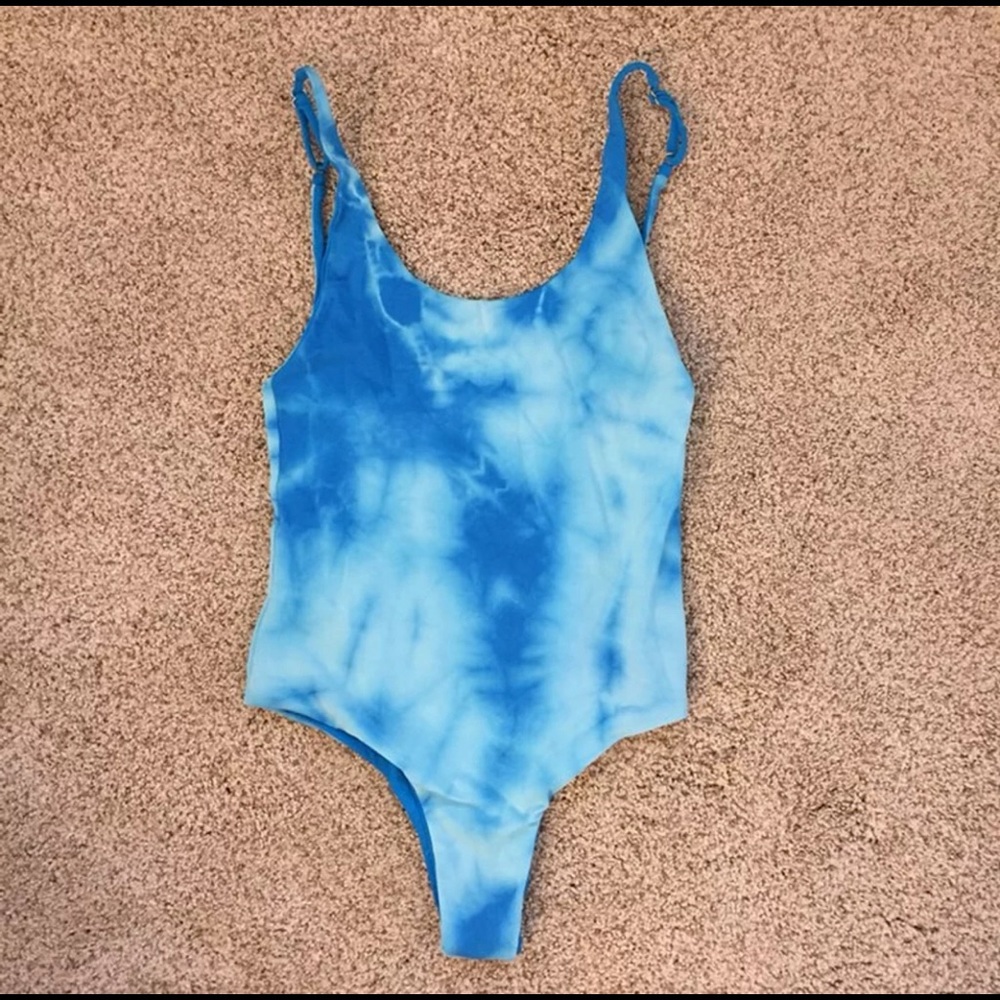 Tie dye one piece swimsuit